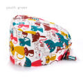 【ALLGOOD】Operating Room Cap Cotton Operating Room Hat Printing Nurse Hat Plus Buckle Cap. 
