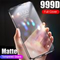 WUJU 999D Matte Anti-fingerprint Full Cover Tempered Glass For iPhone 11 12 13 Pro Max 12 13 mini XS Max X XR 7 8 6 6S Plus SE No Fingerprint Matte Tempered Glass Screen Protector Film.