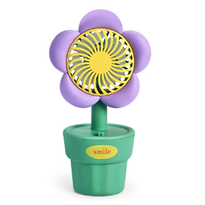 Portable USB Fan Charging Fan Portable Handheld Fan ABS Cute Style for Birthday Gifts Purple