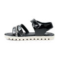 BubbleGummers SILVIA Shinny Belt Sandal for Little Girls.
