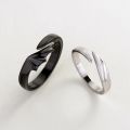 Y1UE 2Pcs Simple Angel Devil Open Matching Ring Set Angel Devil Open Ring For Couple.
