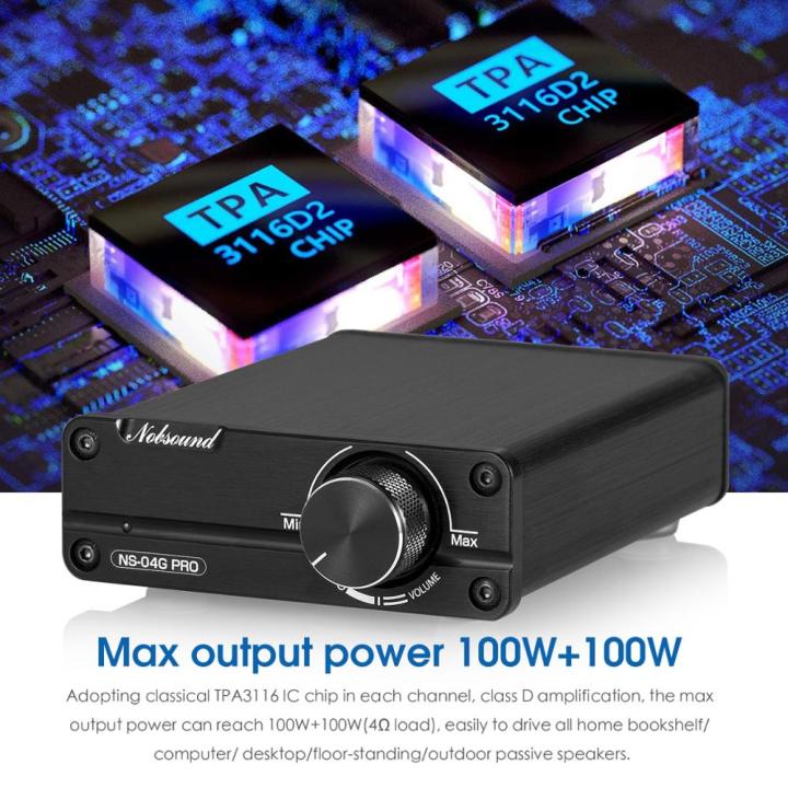 Douk%20Audio%20NS-04G%20PRO%20HiFi%202.0%20Channel%20Mini%20Class%20D%20TPA3116%20Digital%20Amplifier%20Stereo%20Audio%20Amp%20100W*2%20For%20Speaker%20-%20Without%20Power%20Supply%20-%20Image%204