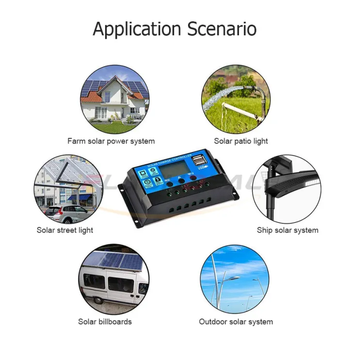 iFlashDeaal%2030A%20Solar%20Charge%20Controller%20Solar%20Panel%20Controller%2012V/24V%20Adjustable%20LCD%20Display%20Solar%20Panel%20B-attery%20Regulator%20With%20USB%20Port%20Auto%20PWM%20Controllers%20Intelligent%20System%20Charging%20Controller%20For%20Home%20-%20Image%205