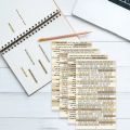 【LuckyBabyFans Store】(NEW)8Pcs English Word Small Talk Bless Saying Kawaii Aesthetic Happy Planner Diary Journal Stationery Scrapbooking Stickers.