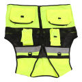 Safety Vest Waterproof Multiple Pockets Easy To Clean High Visibility Reflective Safety Vest Breathable for Construction Site. 