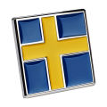 【DATA FROG Global MALL】Matel Swedish Flag Insignia Car Sticker 3D Exterior Decoration For Volvo S60 XC40 V60 V90 Side Door Trunk Car Tuning.
