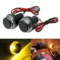 Handlebar LED Motorcycle Turn Signal Light,12V Motorcycle Handlebar End LED Turn Signal Light Motorbike Handle Bar Grip Side Direction Light Lamp Modified.
