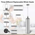 Milk Frother Handheld Coffee Frother Electric Whisk, USB Rechargeable Foam Maker Bubbler Egg Beater for Hot Chocolate. 