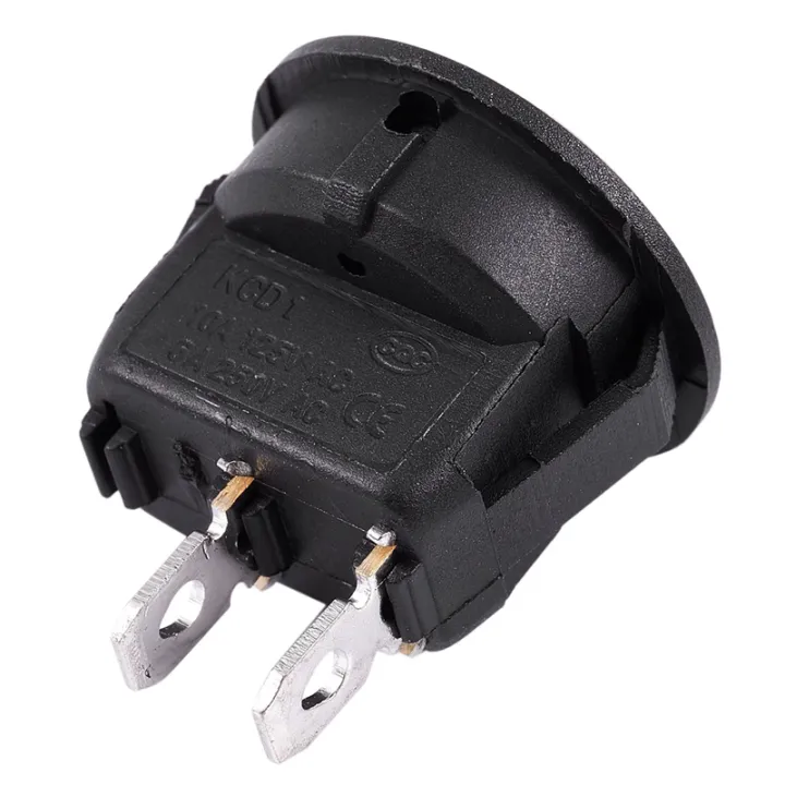 15Pcs%20SPST%20Black%20Button%20On/Off%20Round%20Rocker%20Switch%20AC%206A/250V%2010A/125V%20-%20Image%202
