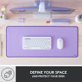 Logitech Desk Mat - Studio Series, Multifunctional Large Desk Pad, Extended Mouse Mat, Office Desk Protector with Anti-Slip Base, Spill-Resistant Durable Design-Lavender.