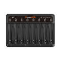 POWERKAN N8 Battery Charger LED can be independently used for 8 1.2V Ni-MH/Cd AA AAA rechargeable batteries USB 5V 2A Type-C.