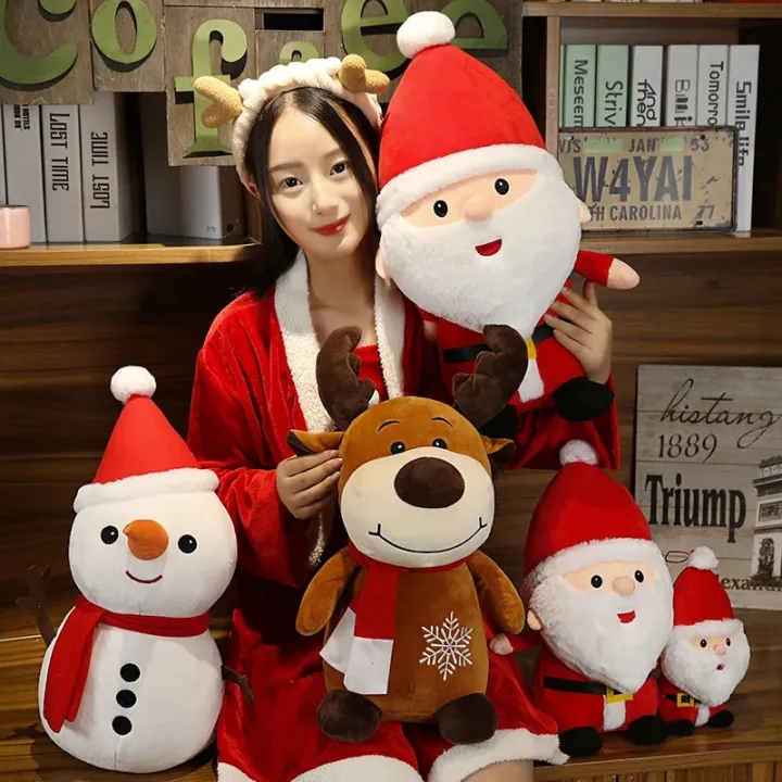 23CM%20Cartoon%20Santa%20Claus%20Plush%20Toy%20Stuffed%20Elk%20Snowman%20Animal%20Pillow%20Dolls%20Christmas%20Gifts%20For%20Children%20Birthday%20Decor%20-%20Image%204