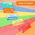 NANLIY 120 Sets Multicolor Hanging File Folder Tabs with Blank Inserts 2 Inches Plastic Hanging File Tabs for Hanging Folders.