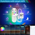 WiFi Smart RGB Music Controller for LED Strip Light + Infrared Remote Control 24 Keys Wireless for Color Strip Lights. 