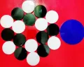 Carrom Coin with Striker (9 White & 9 Black & 1 Striker) Multicolor.