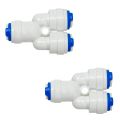 Equal Push Fit Connector Y Tee 6mm. 