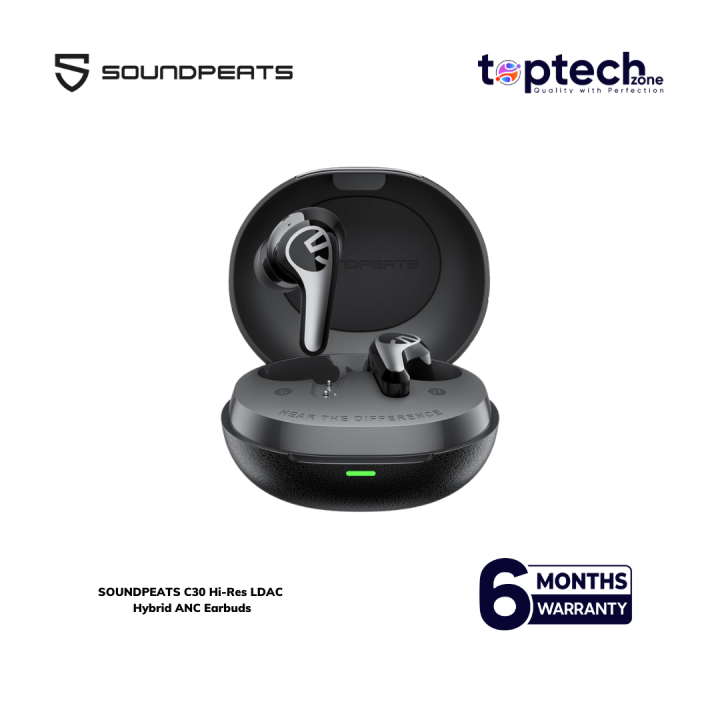 SOUNDPEATS C30 Hi-Res LDAC Hybrid ANC Earbuds