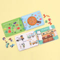Quiet Book Educational Activity Toys Kids Repeatedly Busy Card Paste Matching Puzzle Books Cognition Baby Montessori Game MuXiaRe. 