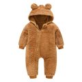 new born Plush Bear onesies Baby Rompers Toddler Girl Overall Jumpsuit fall Hooded Zipper clothes Boys Infant Crawling Clothing. 