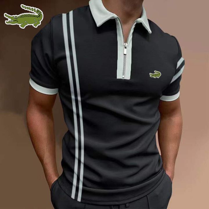 2022%20New%20Golf%20Polo%20Shirts%20For%20Men%20Summer%20Short%20Sleeve%20Zipper%20Lapel%20Tops%20Casual%20Slim%20Trend%20Good%20Quality%20Tees%20Hommes%20Clothing%20-%20Image%206