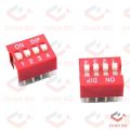 3Pcs 4 Position DIP Switch 2.54mm Pitch Horizontal DIP Switch Four Positions Piano Type Dial DIP Slide Switch For Electronics Circuit PCB. 