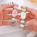 inspried bye Hot Selling New Light Luxury Jewelry Rectangular Crystal Inlaid Watch for Women's Fashion Trend square Fashion Bracelet Watch.