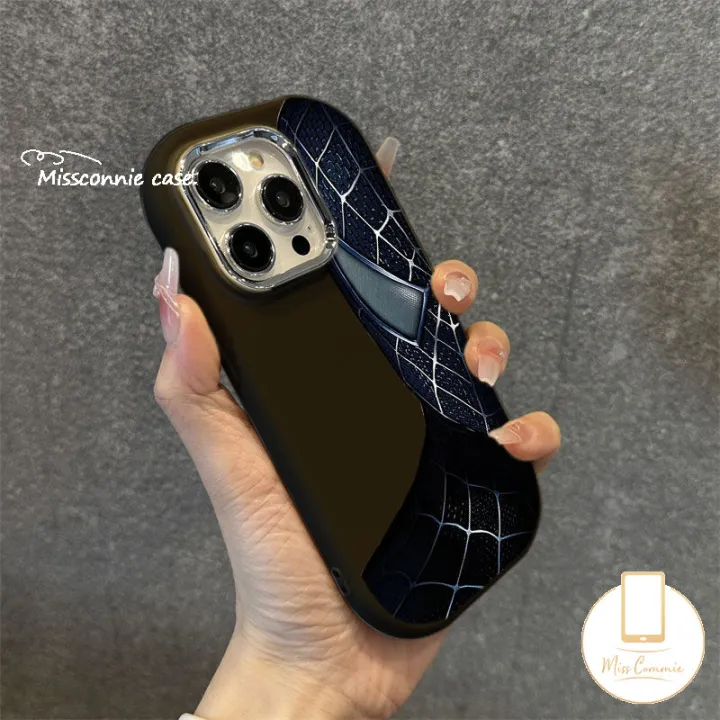 MissConnie%20Trend%20Brand%20Marvel%20Spider-Man%20Phone%20Case%20Compatible%20for%20IPhone%20Air%2017%2016%2011%2012%2014%2015%2013%20Pro%20Max%207Plus%208%207%20Plus%20XR%20X%20XS%20Max%20Creative%20Fashion%20Cool%20Plating%20Metal%20Lens%20Soft%20Cover%20-%20Image%206