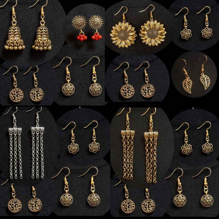 Earpieces / Jhumka [antique metal] - woman - Ear Ring - কানের দুল - Earrings For Girls