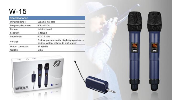 SHENGFU W-15 High Quality Microphone Studio universal microphone hot selling wireless microphone