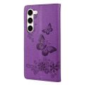 （COD)For Samsung Galaxy S23 5G Butterfly Embossed Horizontal Flip Leather Phone Case. 
