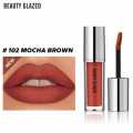 Beauty Glazed Matte Waterproof Long Lasting Liquid Lipstick -102#Mocha Brown. 