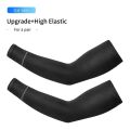 ROCKBROS Ice Fabric Running Arm Warmers UV Protect Arm Sleeves Basketball Camping Riding Outdoors Sports Wear Protective Gear. 