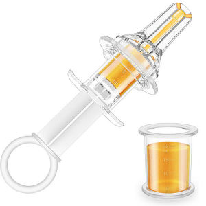 Silicone head Baby medicine feeder liquid silicone pacifier medicine feeder anti-choking syringe water feeder -1pcs