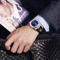 PLADEN brand classic men's high-end fashion business stainless steel waterproof quartz watch. 