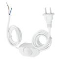 (New)White Lamp Power Cord w Dimmer witch AC 250V/110V U Plug.