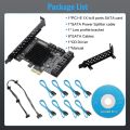 PCIE SATA Card 8 Port, 6Gbps SATA 3.0 PCIe Card, PCIe To SATA Controller Expansion Card, Upport 8 SATA 3.0 Devices. 