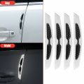 4pcs Universal 3D Car Door Edge Anti-Collision Strip Protector Guard Reflective Stickers. 
