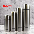 1 pcs Prestige Thermopro Insulated Bottle - 500ml Stainless Steel Vacuum Flask, Stylish Silver Finish for Everyday Needs. 