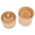 Stacker Uncolored Nesting Wooden Blank Toys DIY Stacking Dolls Unpainted Russian.