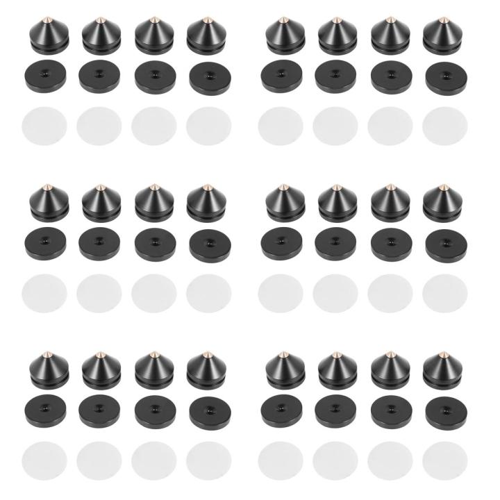 6 Sets Speaker Loudspeaker Spikes Stand Feets Turntable DIY Speaker Stand Shock Pin s and Pads Accessories