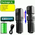 10000 lumens EDC powerful LED flashlight xhp70 3 modes USB rechargeable flash light mini torch lamp flashlights for camping, fish. 