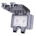 Weatherproof Wall Socket Box, 15A 250V IP66 Waterproof Outdoor Waterproof Socket Vertical Install US Style Good Sealing with Screw for Gardens for Garages. 