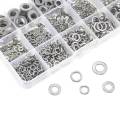 304 Stainless Steel Flat Washer and Lock Washer Assortment Set(1400 Pieces, 8 Sizes) - M2 M2.5 M3 M4 M5 M6 M8 M10. 