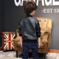 2023 New Boys Fashion Leather Jackets Spring Autumn Teens Long Sleeve Pu Coats Kids Clothes For 2-14 Years Boy Leather Outerwear.