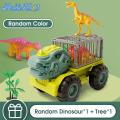 【Yurui】HelloKimi Oversized Dinosaur Big Dinosaur Cage Truck Tyrannosaurus Transporter Engineering Vehicle Car Excavator Bulldozer Lorry Vehicle for. 