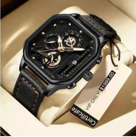 New TRSOYE luxury fashion leather belt wrist-watche for men