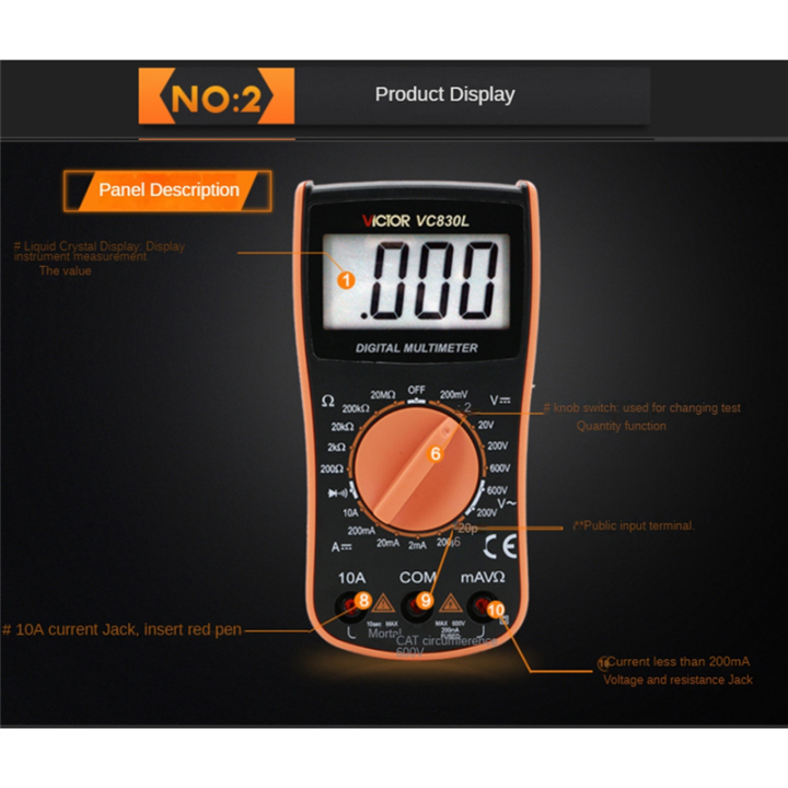 Digital%20Multimeter%20Mini%20Household%20Electrician%20Multimeter%20High%20Precision%20Ammeter%20Multimeter%20VC830L%20Digital%20Pocket%20-%20Image%202