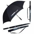 BMW Printed Non Foldable Umbrella - Black. 