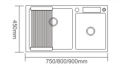 TekaSpain Handmade Stainless Steel Kitchen Sink 32 x 18".