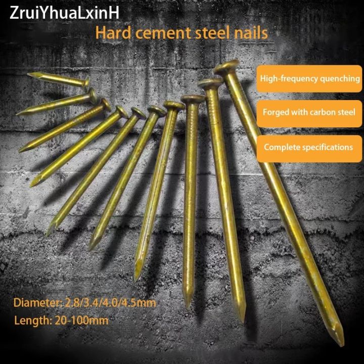 High Strength Hardware Steel Nails, Cement Wall Engineering Construction, Concrete Nails, Decoration Hooks, Diameter 2.8mm-4.5mm